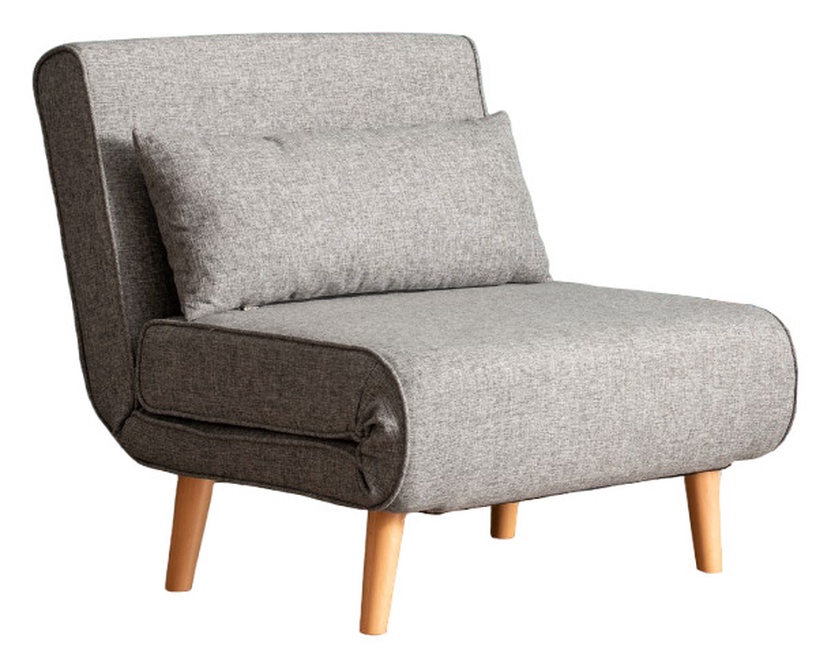 Dīvāns-gulta Hanah Home Folde Single 1-Seat, gaiši pelēka, 80 x 50 cm x 42 cm