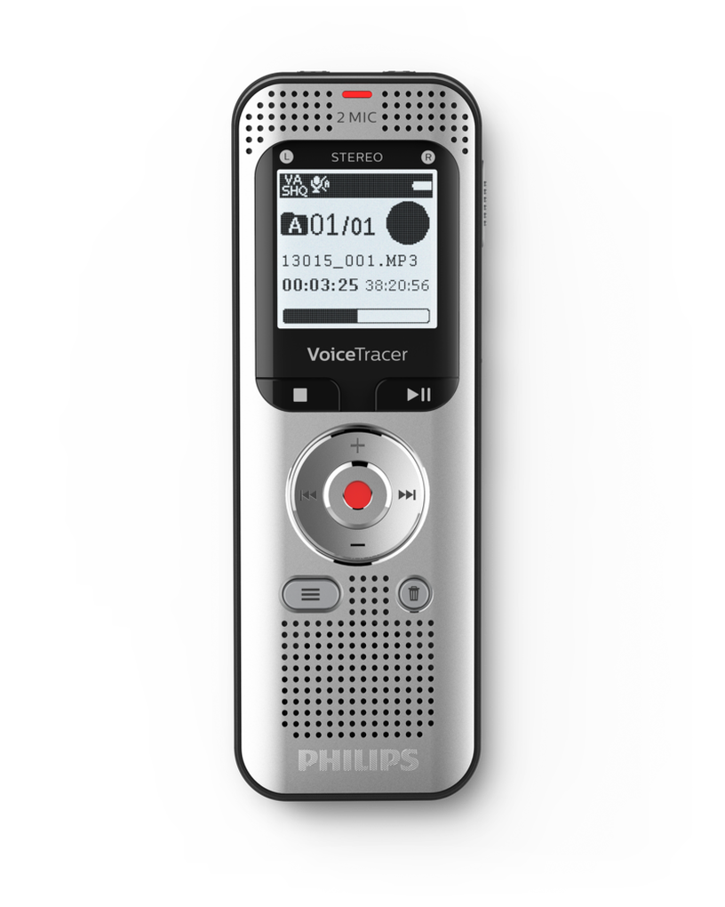 Diktofons Philips DVT2050, sudraba, 8 GB