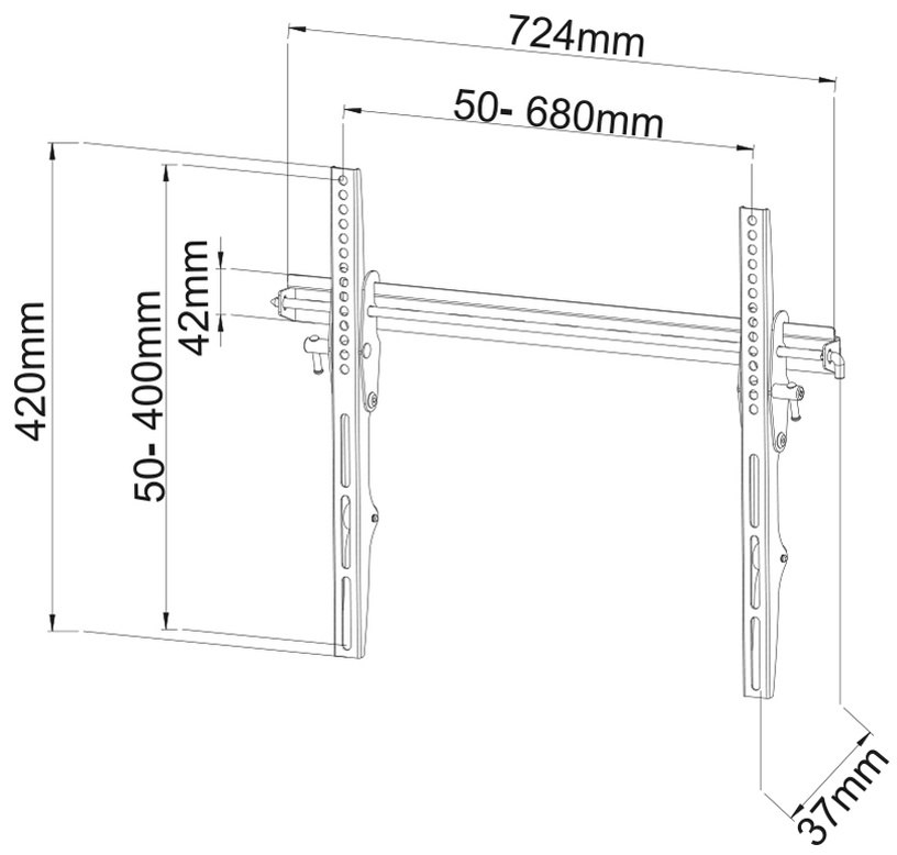 Hoidik Stell Accessories SHO 2041 Slim, 40-70", 40 kg