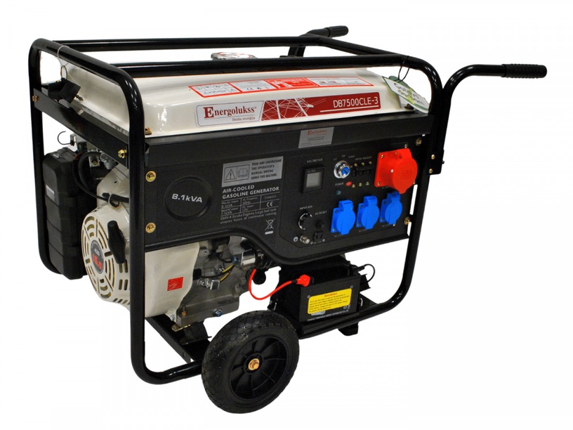 Генератор с бензиновым двигателем Energolukss DB7500CLE, 6500 Вт