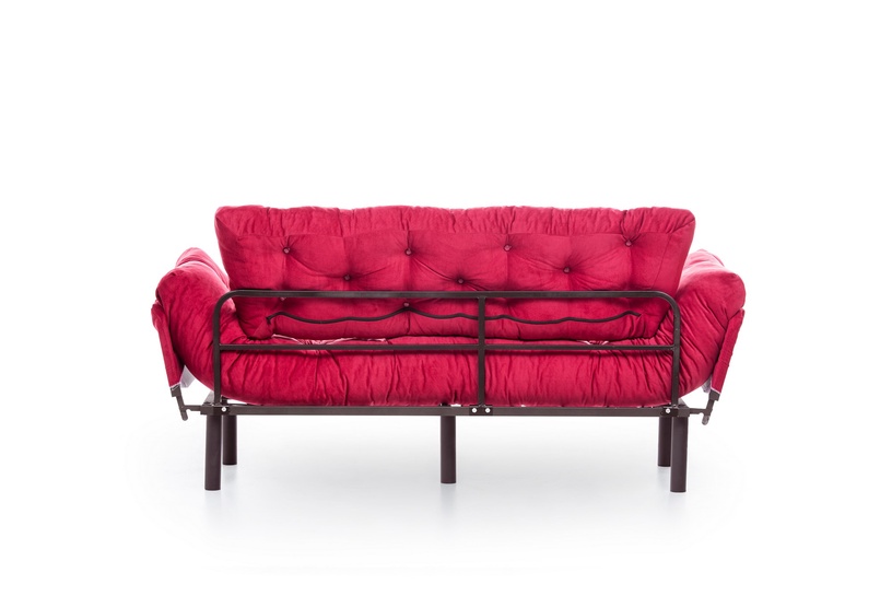 Dīvāns-gulta Hanah Home Nitta Triple, sarkana/rozā, 49 x 227 cm x 75 cm