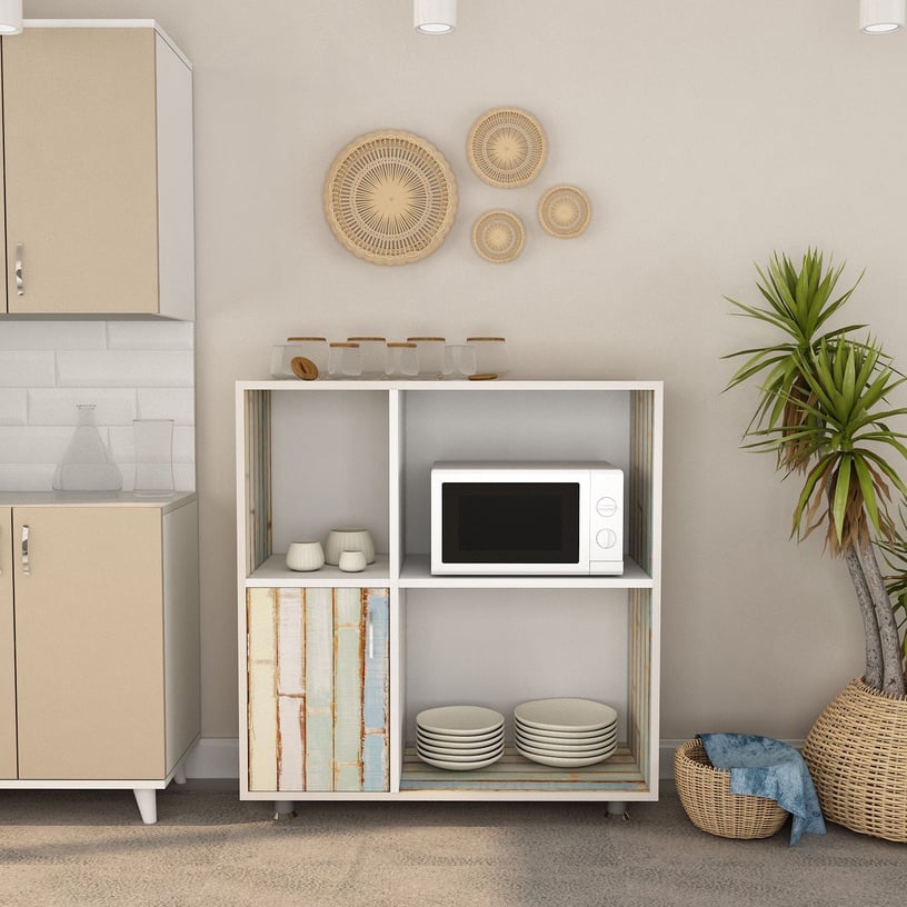 Шкафчики Kalune Design Tasarým L1197, белый/многоцветный, 35 см x 100 см x 100 см