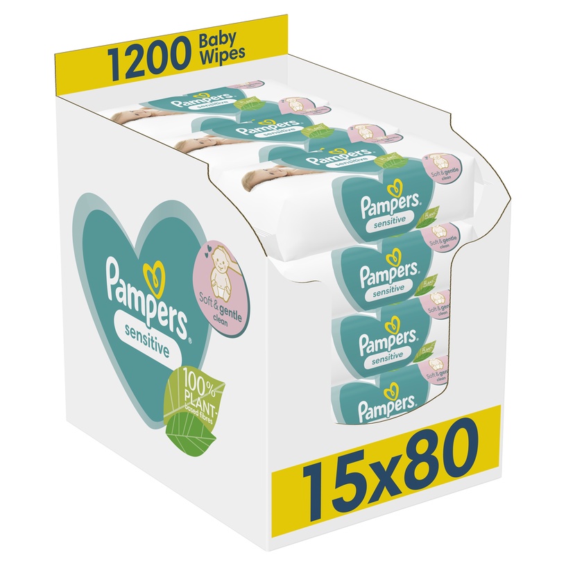 Bērnu salvetes Pampers, 1200 gab.
