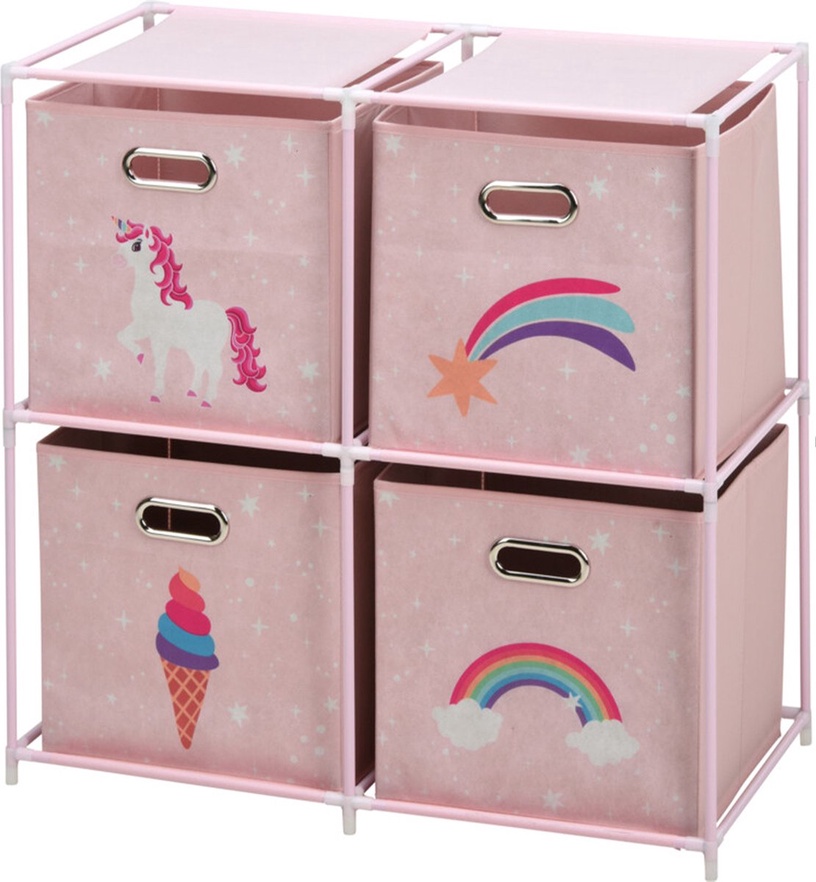 Atvilktņu bloks Storage Solutions C80653200, rozā, 35 cm x 68 cm x 70 cm