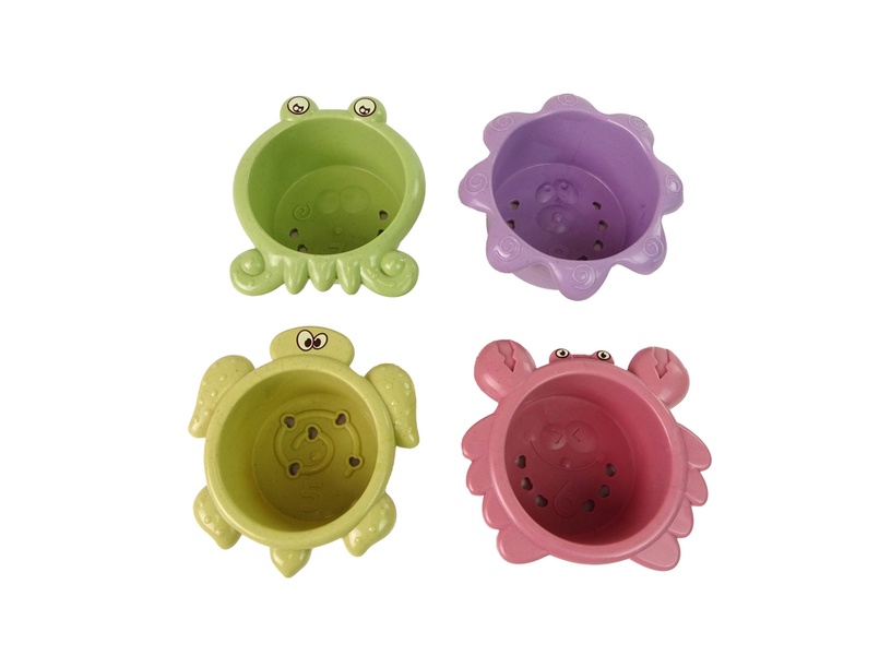 Vannitoa mänguasjade komplekt Lean Toys Sea Animals & Ship 12234, pruun