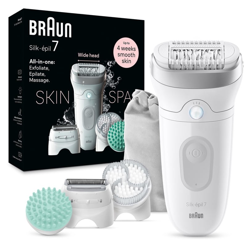 Эпилятор Braun Silk•épil 7 SkinSpa SE7-081, белый