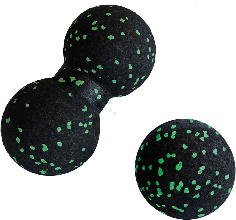 Набор инструментов для массажа Schildkrot Fitness Dual Massage Set 960238, черный/зеленый, 8 см