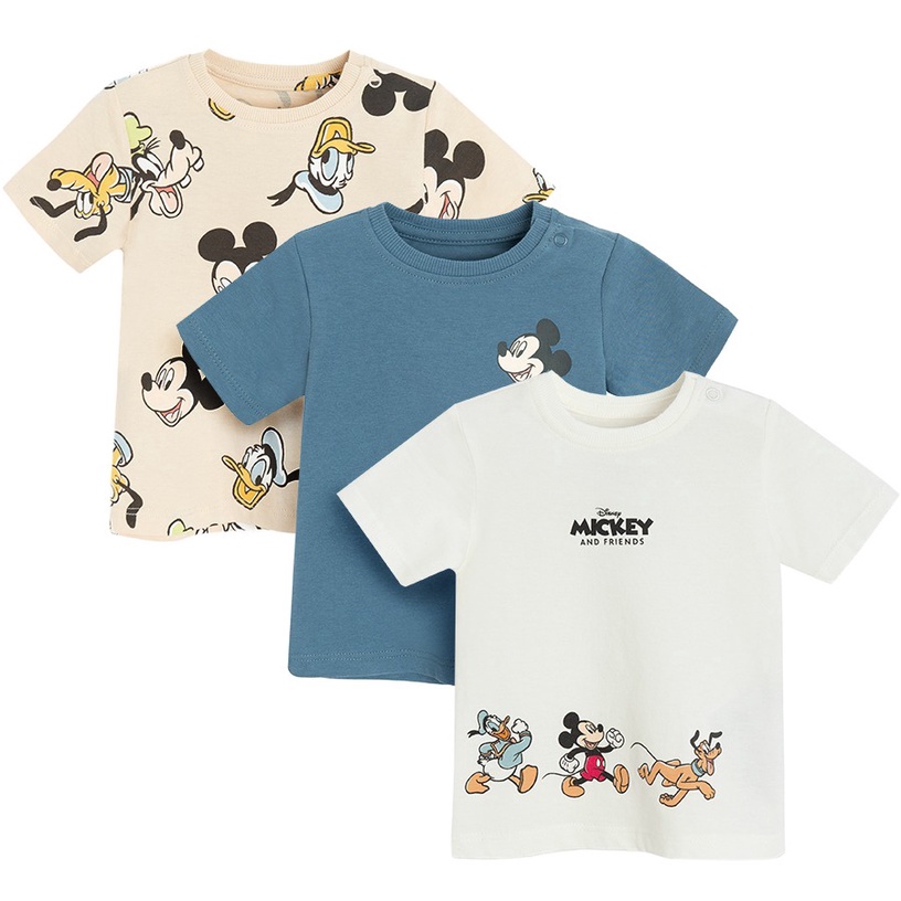T krekls ar īsām piedurknēm vasara, mazuļiem Cool Club Mickey & Friends LCB2801885-00, daudzkrāsaina, 68 cm, 3 gab.