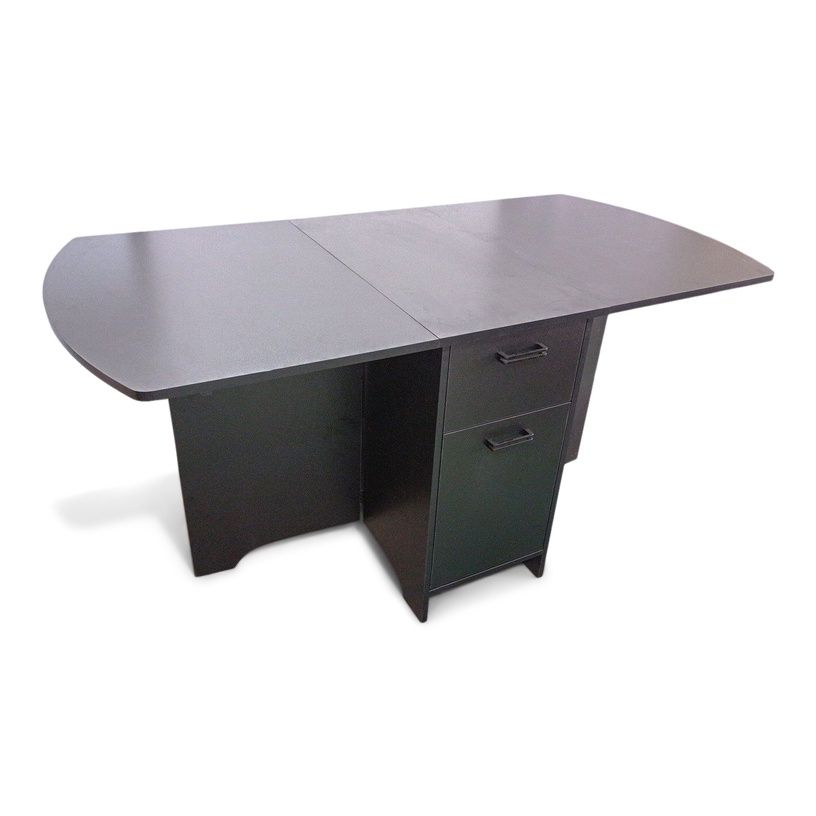 Galds izvelkams Domoletti, melna, 40 - 160 cm x 80 cm x 75 cm