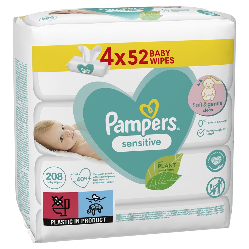 Детские влажные салфетки Pampers, 208 шт.