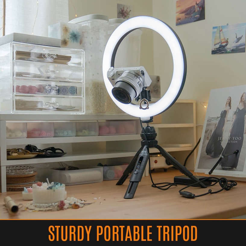 Gredzenu lampa ar telefona turētāju Streamplify Ring Light 10, 26 cm