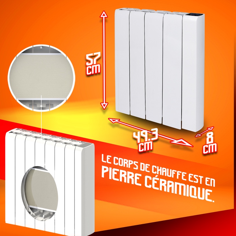 Konvekcijas radiators, 1000 W
