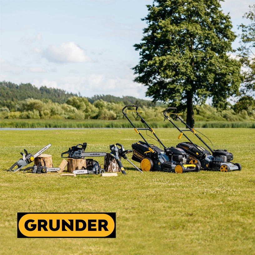 Akutoitel muruniiduk Grunder SF8A107, 2x18 V, 43 cm, 2x4 Ah