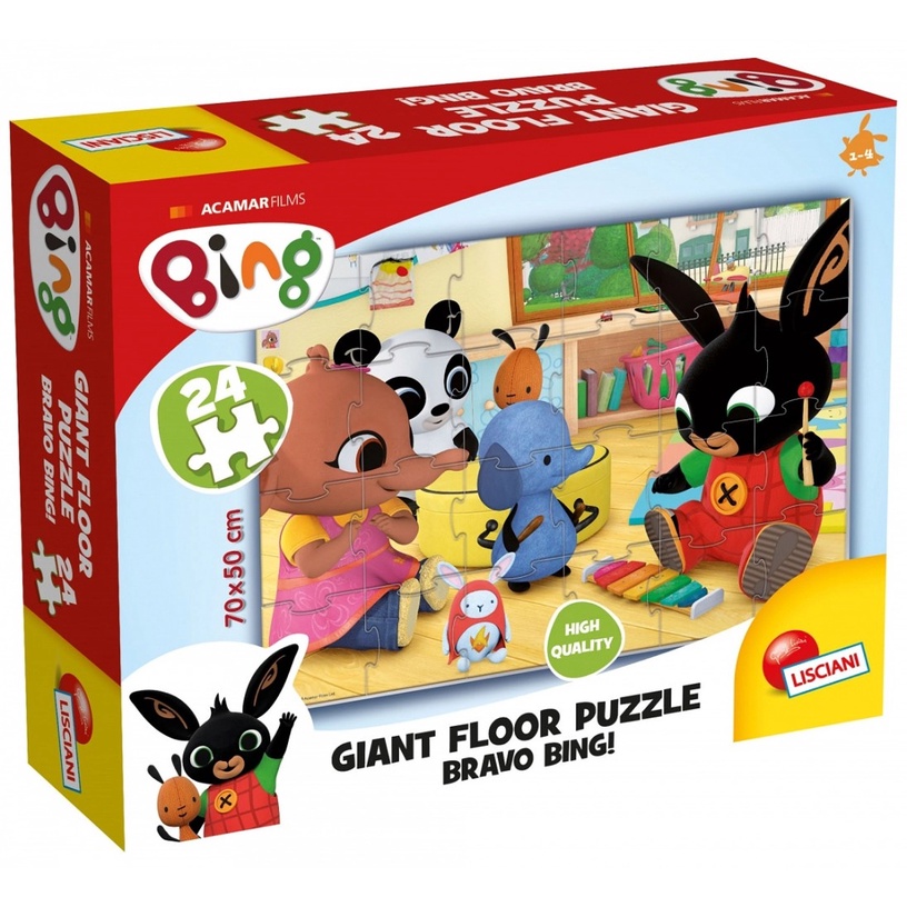 Пазл Lisciani Giant Floor Puzzle Bravo Bing, 70 см x 50 см, 24