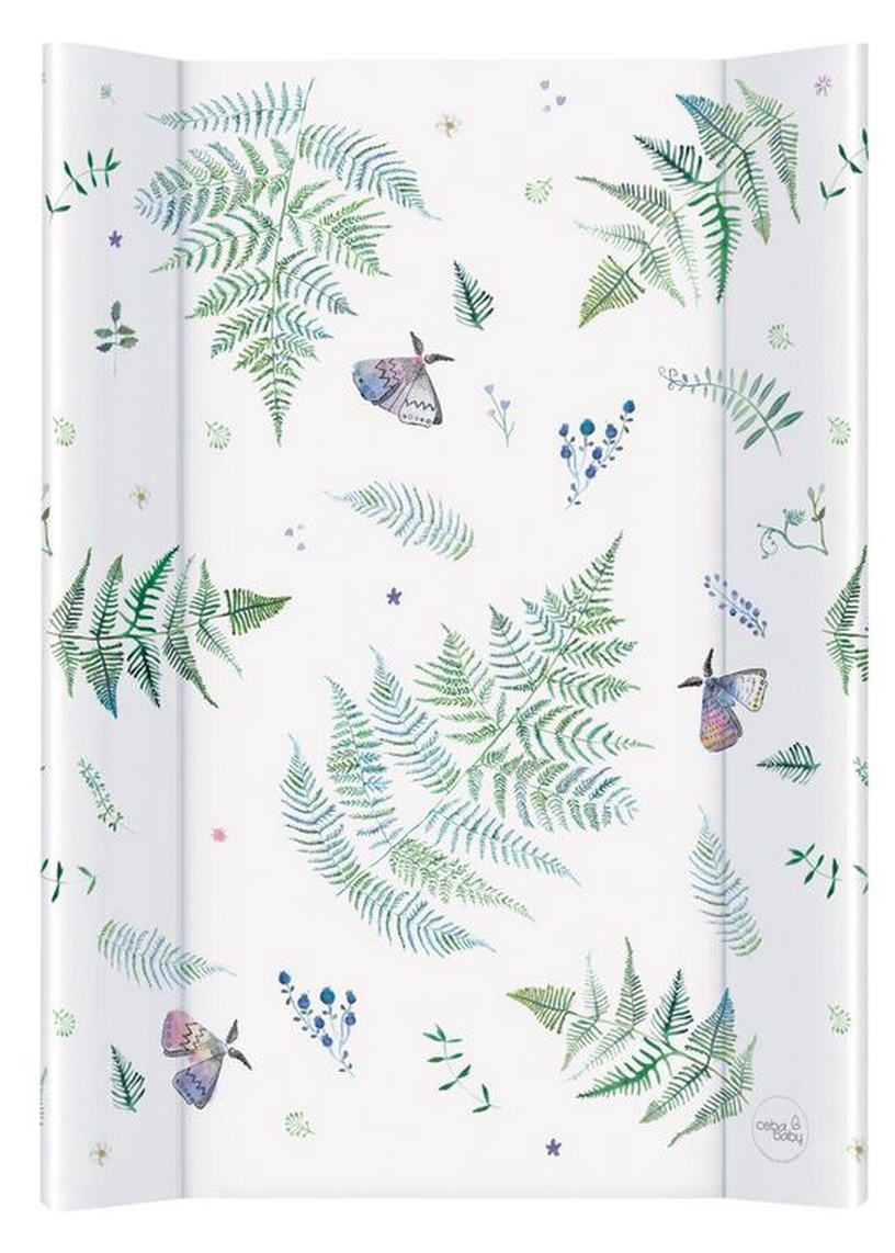 Pārtinamā virsma Ceba Baby Comfort Watercolor World, 70 cm x 50 cm, balta/zaļa