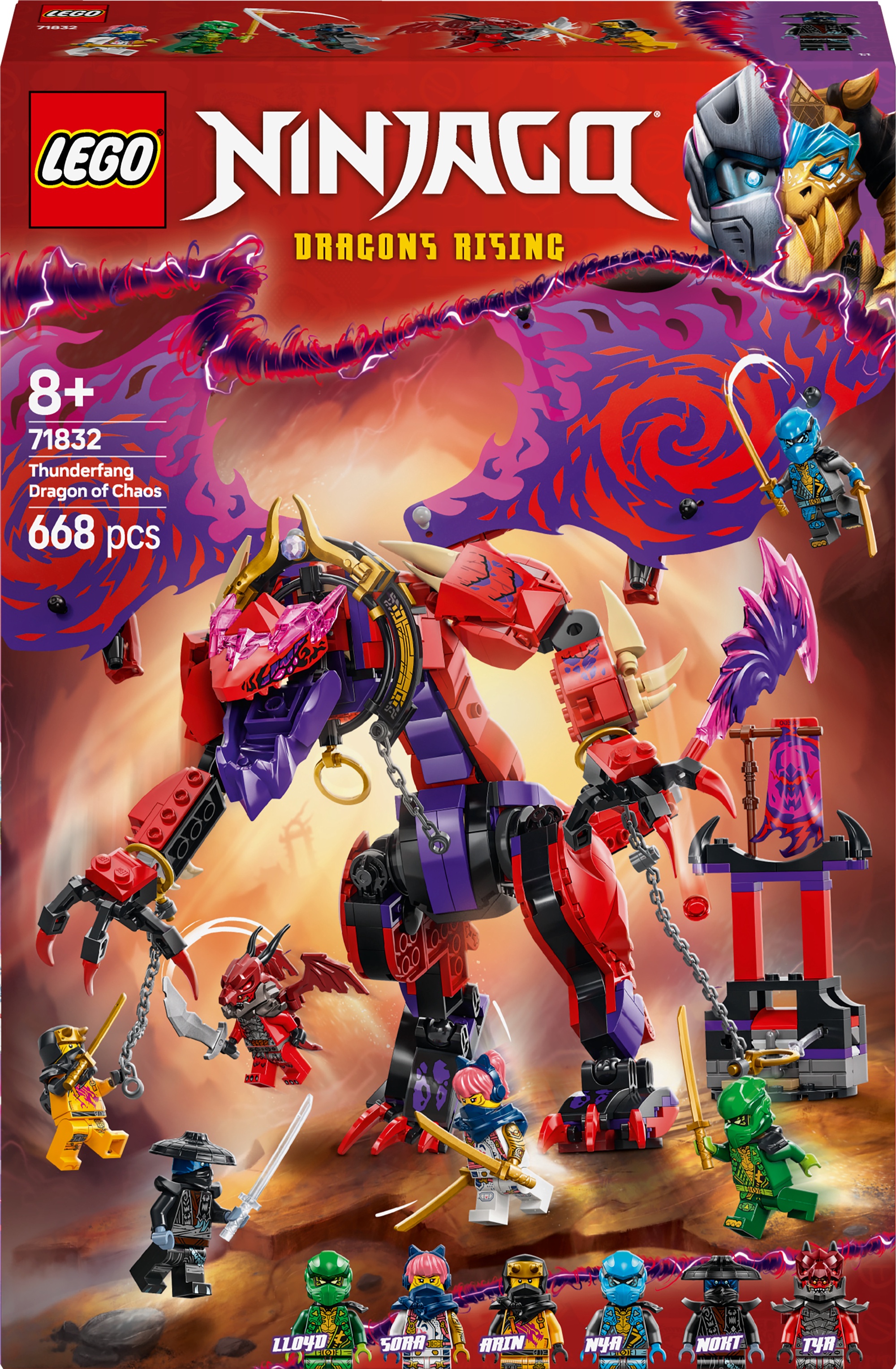 Конструктор LEGO® Ninjago Громоклык Дракона Хаоса 71832, 668 шт