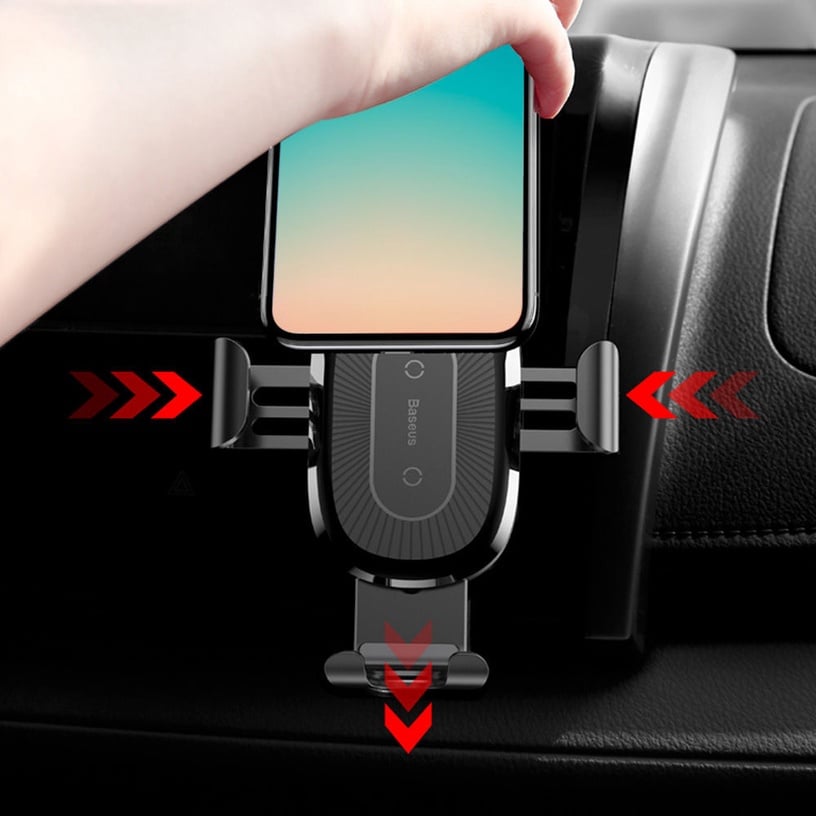 Auto telefona turētājs Baseus Gravity With Qi Charger, 4 - 6.5 "