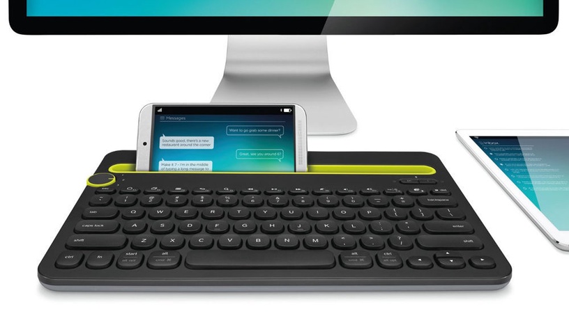 Klaviatūra Logitech K480, EN/RU, melna, bezvadu