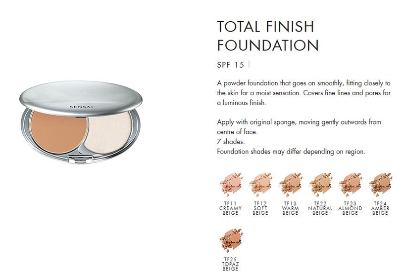 Kompakts pulveris Sensai Cellular Performance Total Finish SPF15, 12 g