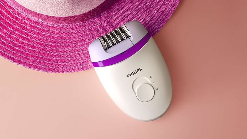Epilaator Philips Satinelle Essential BRE225/00, valge/violetne