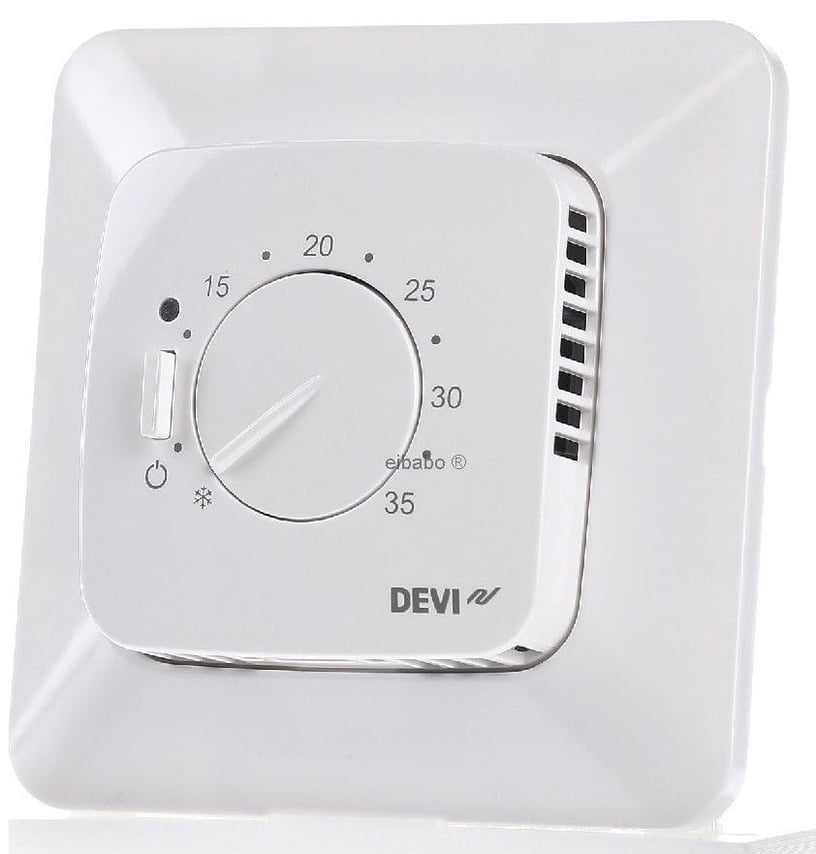 Термостат Devi 531, встраивается в стену, белый, 8.5 см, 5 - 35 °С
