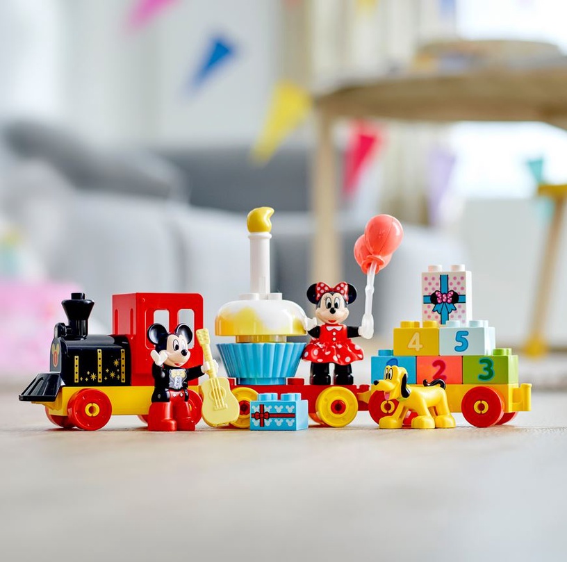 Konstruktors LEGO DUPLO® | Disney Mickey and Friends Mikipeles un Minnijas dzimšanas dienas vilciens 10941, 22 gab.