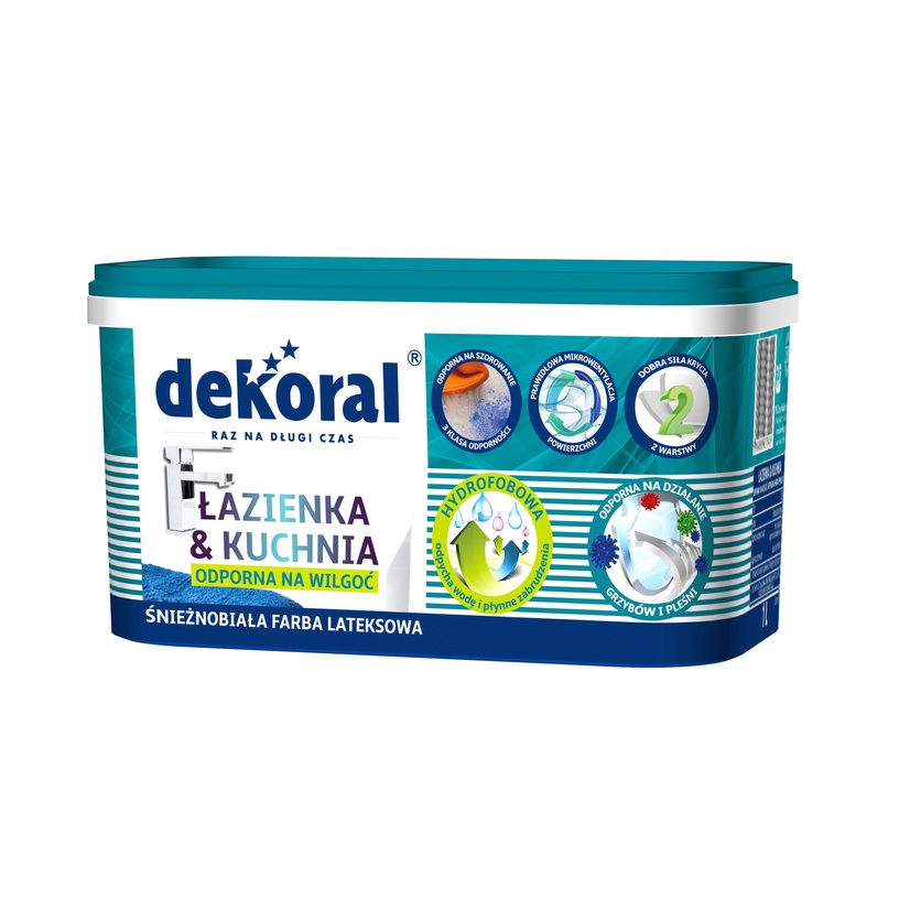 Эмульсионная краска Dekoral Lazienka & Kuchnia, белый, 1 л