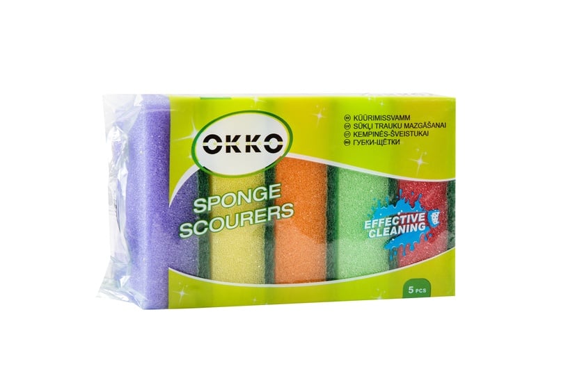 Губка для чистки Okko Universal, многоцветный, 5 шт.