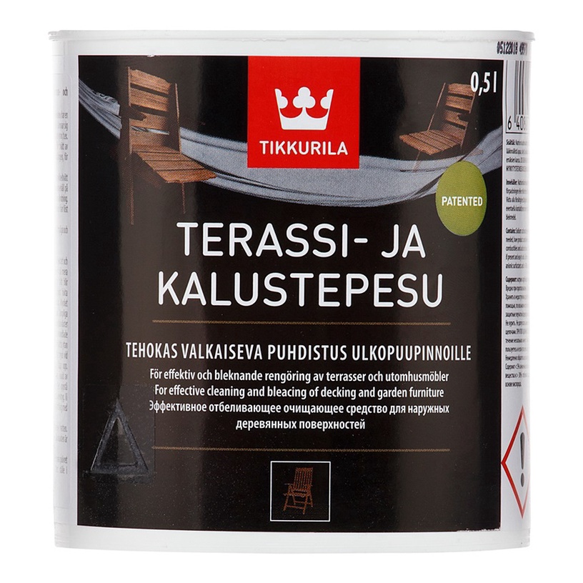 Чистящее средство, для дерева/для мебели Tikkurila Terrasi-Ja Kalustepesu, 0.5 л