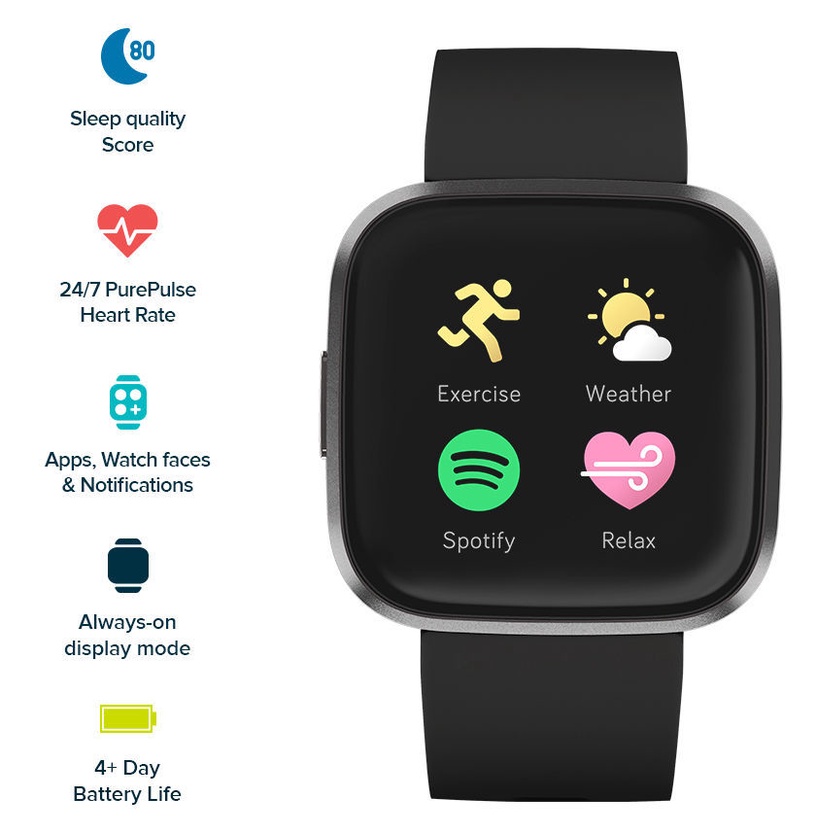 Nutikell Fitbit Versa 2, must