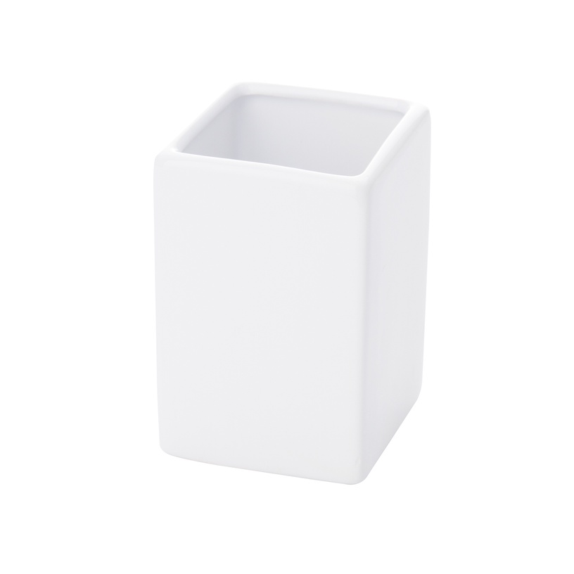 Стакан для ванной Gedy Verbena, белый, 6.5 см x 10 см x 6.5 см