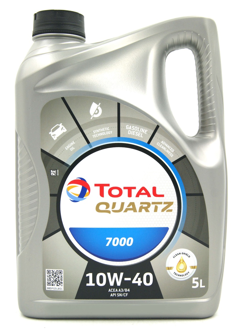Mootoriõli Total Quartz 7000 10W - 40, poolsünteetiline, 5 l
