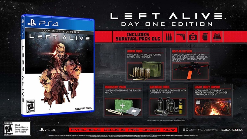 Игра для PlayStation 4 (PS4) Square Enix Left Alive Day One Edition
