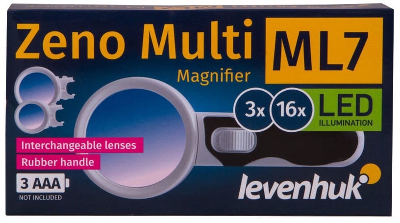 Palielināmais stikls Levenhuk, balta