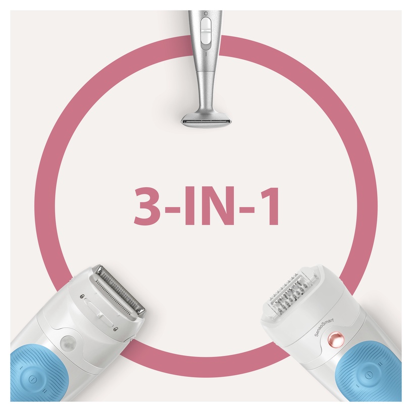 Epilators Braun SES 5810, zila/balta