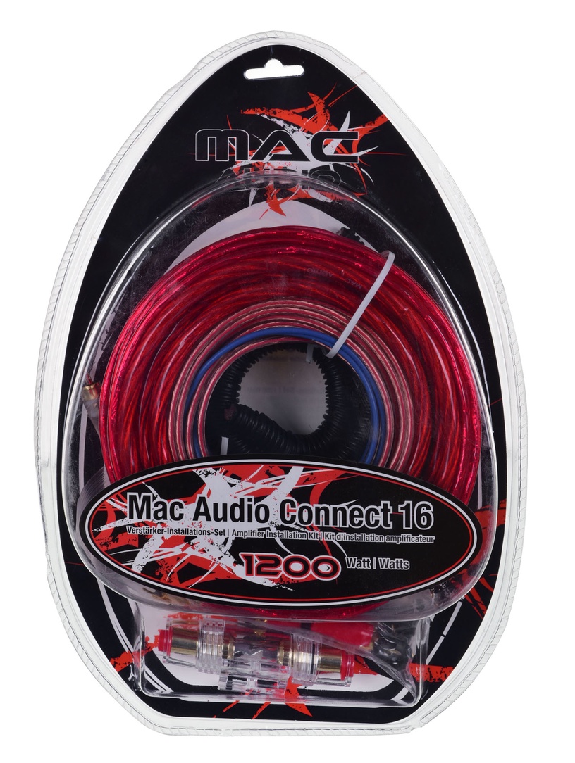 Vads MAC AUDIO Car Stereo Headstage Amp Connector Kit 16 mm² Connect 16, 5 m, sarkana