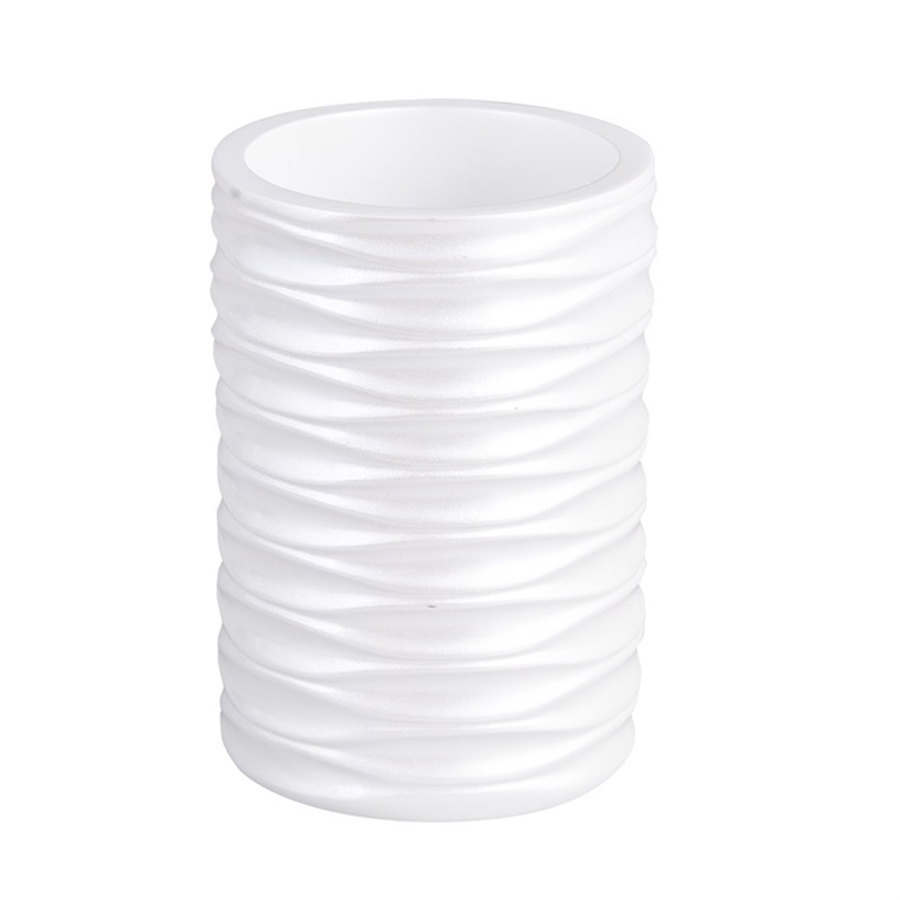 Vannas istabas glāze Domoletti BPO-1432 White, balta, 8 cm x 11.2 cm x 8 cm