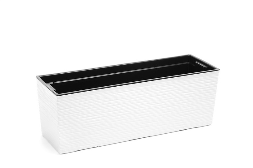 Lillepott Lamela Begonya 627-05, plastik, 56 cm x 19 cm, valge