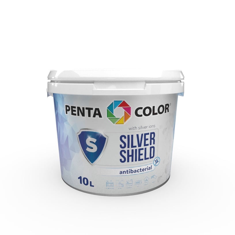 Seinavärv Pentacolor Silver Shield, valge, 10 l