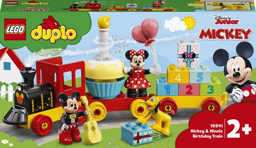 Konstruktors LEGO DUPLO® | Disney Mickey and Friends Mikipeles un Minnijas dzimšanas dienas vilciens 10941, 22 gab.