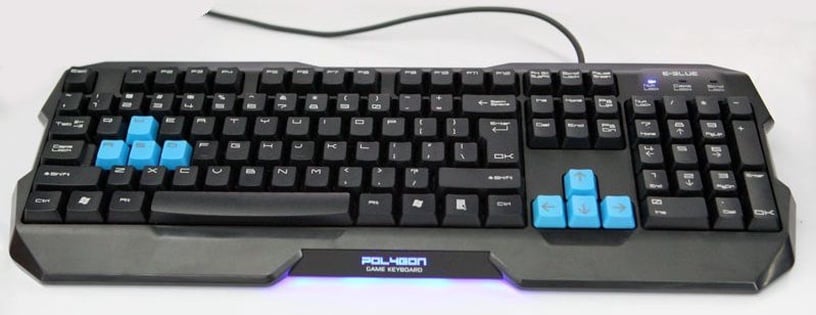 Клавиатура E-Blue Polygon, EN, синий/черный