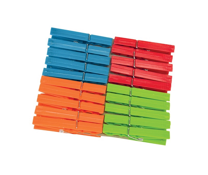 Veļas saspraudes York 96060, 12 cm x 7 cm, plastmasa, 20 gab.