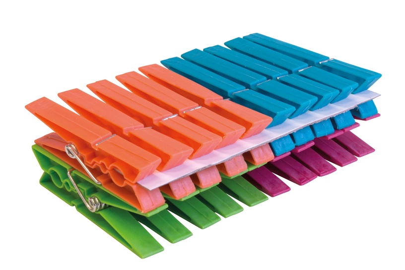 Veļas saspraudes York 96060, 12 cm x 7 cm, plastmasa, 20 gab.