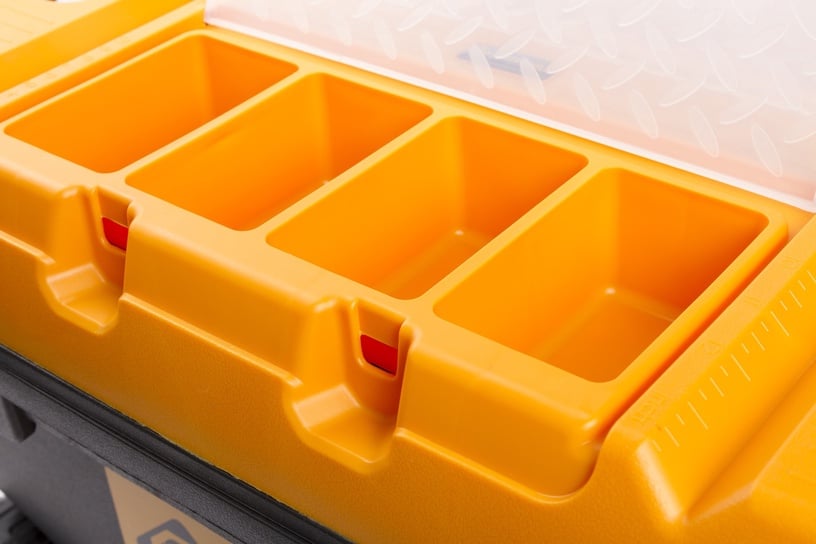 Tööriistakast Forte Tools TK-28, 59.5 cm x 38 cm x 42 cm, must/kollane