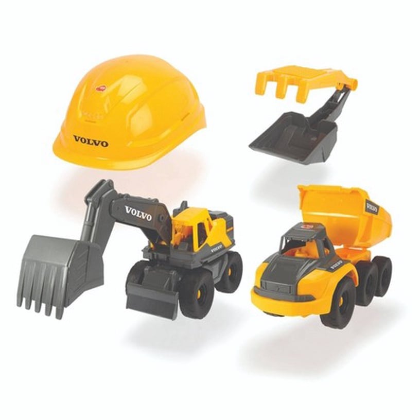 Transporta rotaļlietu komplekts Dickie Toys Set Volvo 459944, dzeltena