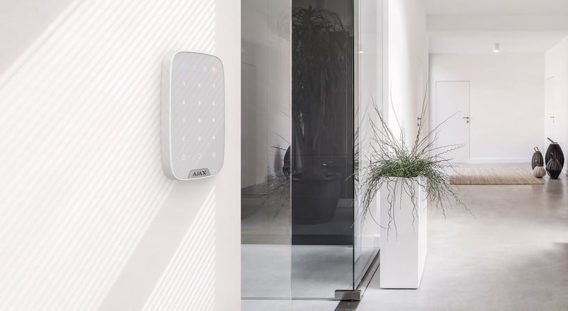 Signalizācijas vadības pults Ajax KeyPad, balta