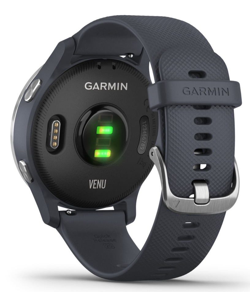 Viedais pulkstenis Garmin Venu Black Slate Grey, zila