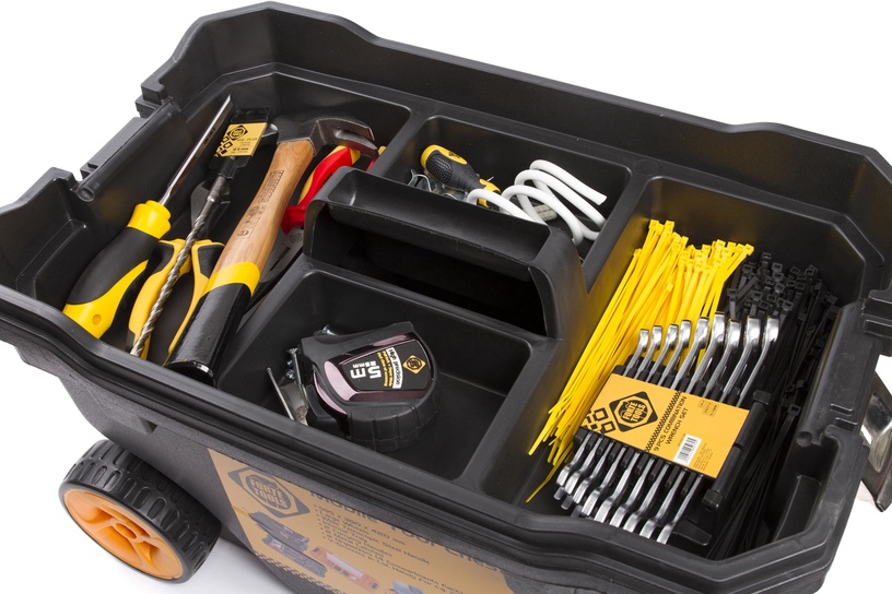 Tööriistakast Forte Tools TK-28, 59.5 cm x 38 cm x 42 cm, must/kollane