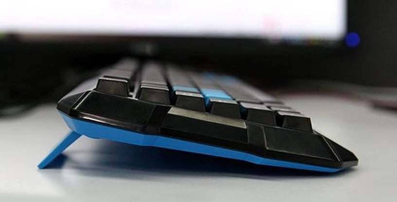 Клавиатура E-Blue Polygon, EN, синий/черный
