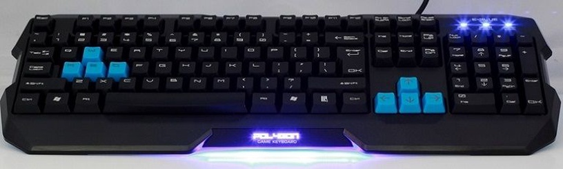 Клавиатура E-Blue Polygon, EN, синий/черный